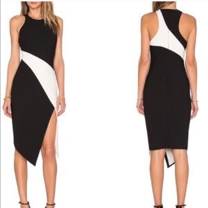 Elizabeth and James black and white cocktail dress